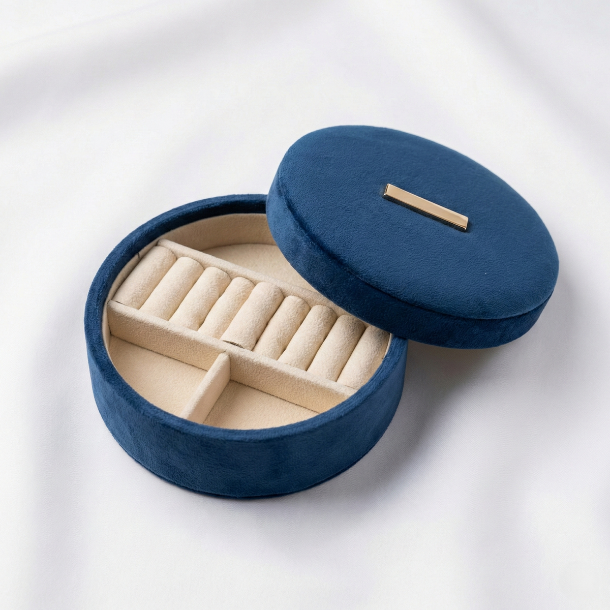 Lacivert Kadife Takı Kutusu