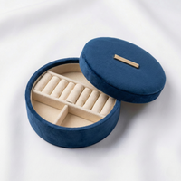 Lacivert Kadife Takı Kutusu